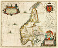 Norvegia Regnum ca 1662 by Joan Blaeu