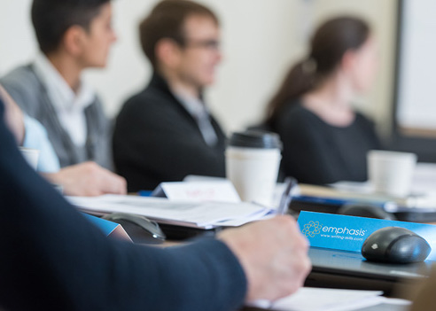 Blurred image of delegates on a training course