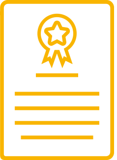 Document with certification rosette