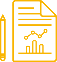 A pencil and a page of report showing charts